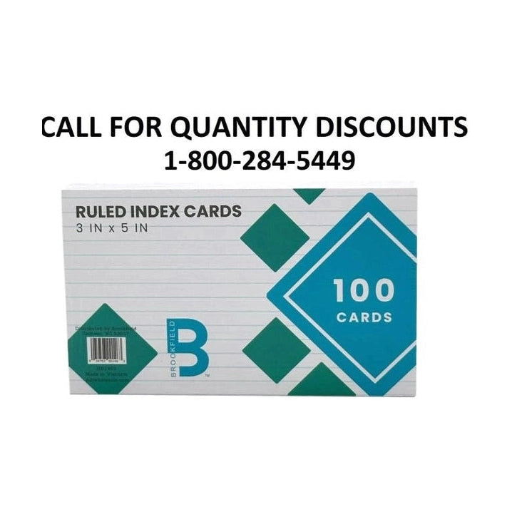 3 X 5 RULED INDEX CARDS 100 PC